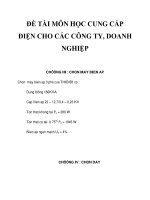 ĐỀ TÀI MÔN HỌC CUNG CẤP ĐIỆN CHO CÁC CÔNG TY, DOANH NGHIỆP_chương 3&4 ppsx