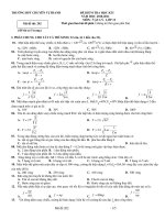 ĐỀ KIỂM TRA HỌC KÌ I NĂM HỌC 2010-2011 MÔN : VẬT LÝ - Mã đề thi: 202 pptx