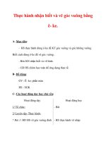 Giáo án môn Toán lớp 3 :Tên bài dạy : Thực hành nhận biết và vẽ góc vuông bằng ê- ke. pps