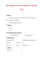 Giáo án môn Toán lớp 3 :Tên bài dạy : Ôn cộng trừ các số có ba chữ số ( có nhớ một lần ) pptx