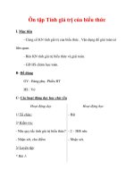 Giáo án môn Toán lớp 3 :Tên bài dạy : Ôn tập Tính giá trị của biểu thức doc