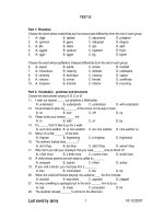 KIỂM TRA ANH VĂN - TEST 33 doc