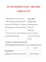 Giáo án môn thể dục lớp 3:Tên bài dạy : ÔN TẬP BÀI RÈN LUYỆN , TRÒ CHƠI “CHIM VỀ TỔ” doc