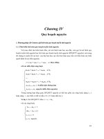 Giáo trình tối ưu hóa - Chương 4 docx