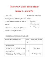 Giáo án môn thể dục lớp 3:Tên bài dạy : ÔN TUNG VÀ BẮT BÓNG THEO NHÓM 2 – 3 NGƯỜI pdf
