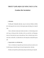 THOÁT VỊ ĐĨA ĐỆM CỘT SỐNG THẮT LƯNG potx