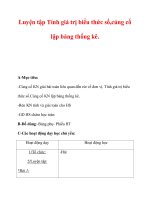 Giáo án môn Toán lớp 3 : Tên bài dạy : Luyện tập Tính giá trị biểu thức số,củng cố lập bảng thống kê. ppsx