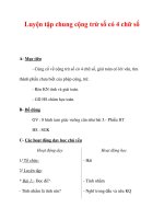 Giáo án môn Toán lớp 3 :Tên bài dạy : Luyện tập chung cộng trừ số có 4 chữ số doc