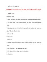 Giáo án lớp 5 môn Mỹ Thuật: BÀI 22: Vẽ trang trí TÌM HIỂU VỀ KIỂU CHỮ IN HOA NÉT THANH NÉT ĐẬM doc