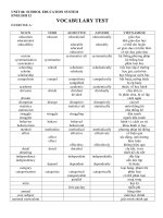 UNIT 04: SCHOOL EDUCATION SYSTEM ENGLISH 12 pps