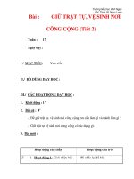 Giáo án môn đạo đức lớp 4 :Tên bài dạy : GIỮ TRẬT TỰ, VỆ SINH NƠI CÔNG CỘNG (Tiết 2) docx