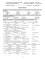 ĐỀ KIỂM TRA ANH VĂN 45 PHÚT ppsx