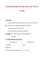 Giáo án môn Toán lớp 3 :Tên bài dạy : Luyện tập nhận biết giá trị của các chữ số La Mã pot