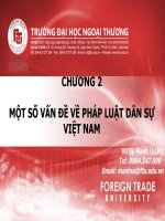 CHƯƠNG 2 MỘT SỐ VẤN ĐỀ VỀ PHÁP LUẬT DÂN SỰ VIỆT NAM doc