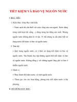 Giáo án môn đạo đức lớp 4 :Tên bài dạy : TIẾT KIỆM VÀ BẢO VỆ NGUỒN NƯỚC docx