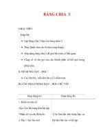 Giáo án môn Toán lớp 2:Tên bài dạy : BẢNG CHIA 3 potx