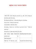 Giáo án môn thể dục lớp 3:Tên bài dạy : ĐỘNG TÁC TOÀN THÂN ppt