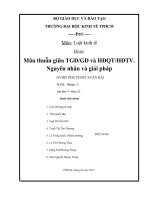 Tiểu luận luật kinh tế Mâu thuẫn giữa Tổng giám đốcgiám đốc và HĐQTHĐTV. Nguyên nhân và giải pháp
