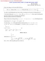 SÁNG TẠO BẤT ĐẲNG THỨC TỪ MỘT BẤT ĐẲNG THỨC ppt