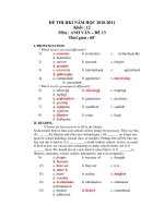 ĐỀ THI HKI NĂM HỌC 2010-2011 Khối : 12 Môn : ANH VĂN – ĐỀ 13 doc