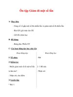 Giáo án môn Toán lớp 3 :Tên bài dạy : Ôn tập Giảm đi một số lần doc