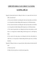 TRẮC NGHIỆM MÔN SINH_CHUYỂN HOÁ VẬT CHẤT VÀ NĂNG LƯỢNG :ĐỀ 16 pot