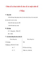 Giáo án môn Toán lớp 3 :Tên bài dạy : Chia số có hai chữ số cho số có một chữ số ( Tiếp). pptx