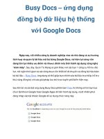 Busy Docs – ứng dụng đồng bộ dữ liệu hệ thống với Google Docs doc