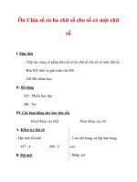 Giáo án môn Toán lớp 3 :Tên bài dạy : Ôn Chia số có ba chữ số cho số có một chữ số pps