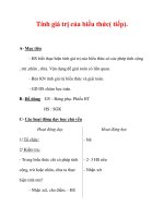 Giáo án môn Toán lớp 3 :Tên bài dạy : Tính giá trị của biểu thức( tiếp). pptx