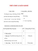 Giáo án môn thể dục lớp 3:Tên bài dạy : TRÒ CHƠI AI KÉO KHOẺ pptx