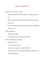 Giáo án lớp 5 môn Khoa Học: Bài dạy: NAM HAY NỮ ? ppsx