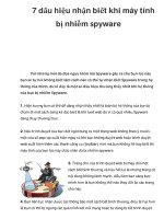 7 dấu hiệu nhận biết khi máy tính bị nhiễm spyware docx