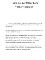 Làm nổi bật folder bằng “FolderHighlight” doc