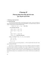 Giáo trình tối ưu hóa - Chương 2 ppt