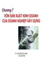 Chương 7 VỐN SẢN XUẤT KINH DOANH CỦA DOANH NGHIỆP XÂY DỰNG pot