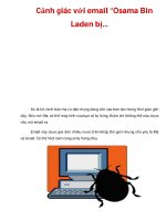 Cảnh giác với email “Osama Bin Laden bị... doc