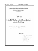 Quản lý thu học phí tại học viện bưu chính viễn thông