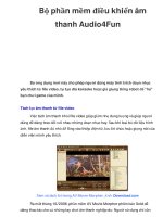 Bộ phần mềm điều khiển âm thanh Audio4Fun doc