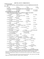 KIỂM TRA ANH VĂN - PERIOD TEST 10 potx