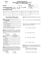 ĐỀ KIỂM TRA 1 TIẾT KHỐI 12 - TRƯỜNG THPH MỘC HÓA ppt