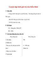 Giáo án môn Toán lớp 3 :Tên bài dạy : Luyện tập tính giá trị của biểu thức potx