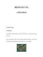 BỆNH UỐN VÁN ( TETANUS) ppt