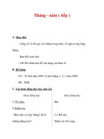 Giáo án môn Toán lớp 3 :Tên bài dạy : Tháng - năm ( tiếp ) pptx