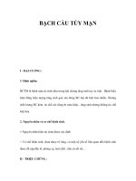 BẠCH CẦU TỦY MẠN docx