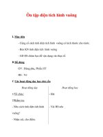 Giáo án môn Toán lớp 3 :Tên bài dạy : Ôn tập diện tích hình vuông pdf