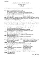 ĐỀ KIỂM TRA ĐỊNH KỲ MÔN LÝ - Mã đề 1001 pdf