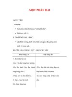 Giáo án môn Toán lớp 2:Tên bài dạy :MỘT PHẦN HAI pps