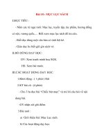 Giáo án lớp 2 môn Tập Đọc: Bài 10 : MỤC LỤC SÁCH ppt