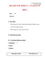Giáo án môn tập làm văn lớp 3:Tên bài dạy :Bài :ĐÁP LỜI ĐỒNG Ý – TẢ NGẮN VỀ BIỂN. pptx